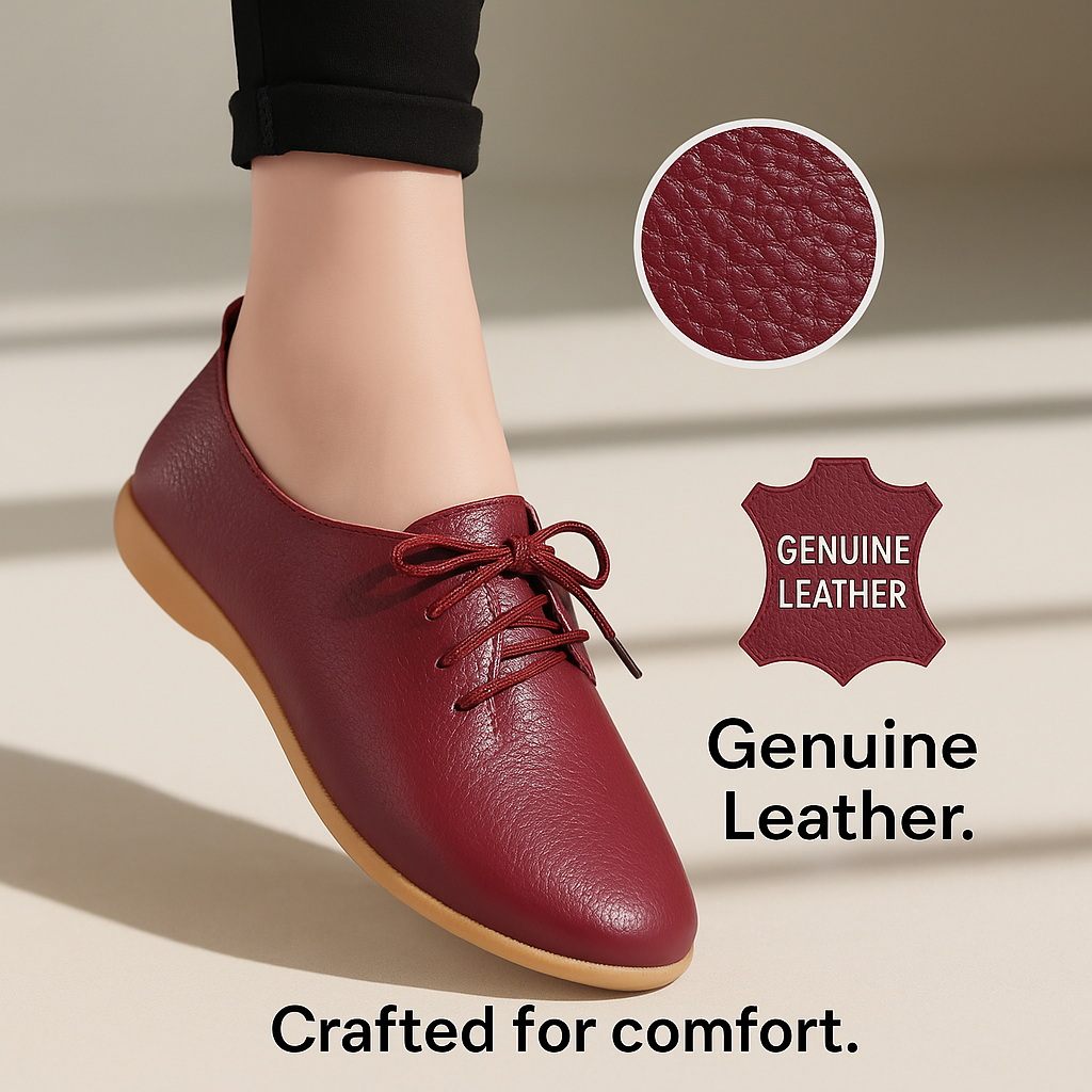 Vianelle™ Grace Derby – Women’s Ultra Comfortable Genuine Leather Shoe
