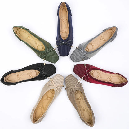 Die Conforta Tokyo Square Knit Flats (Absatz 0 cm)