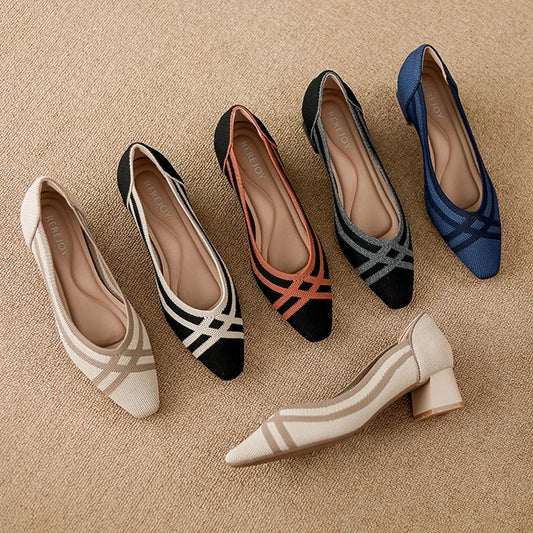 Die Olgaine Prague Elastic Stilettos Heels (Absatz 4 cm)